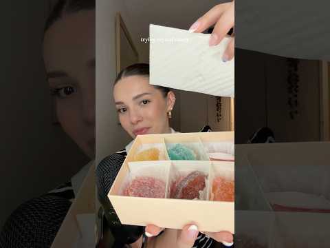 ASMR EATING CRYSTAL CANDY FOR THE 1ST TIME 🍬 #asmr #candy #mukbang #whispering