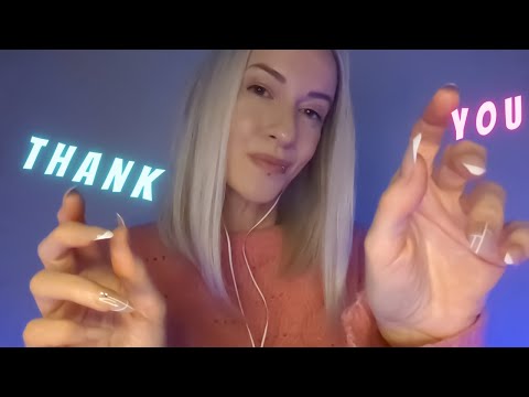 ASMR |✨Tingly mouth sounds, hand movements and repeating names (Patreon shoutout) ✨