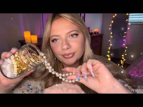 ASMR Mystery Jewelry Jar ✨ Jewelry Sounds with long nails 