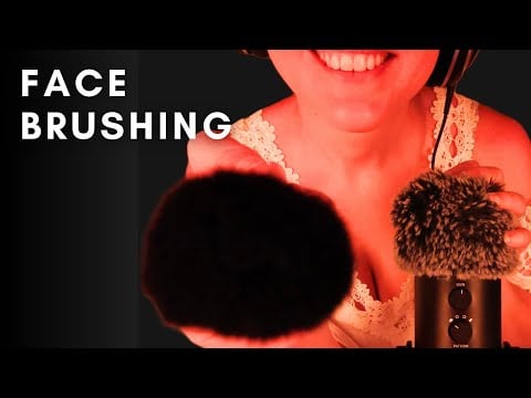 Unbelievably Relaxing Face Brushing ASMR 😴| fluffy cover for Sleep | with a Surprise!