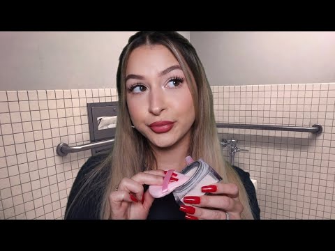 ASMR $5 Makeovers in School bathroom 😵‍💫 (fast and aggressive)