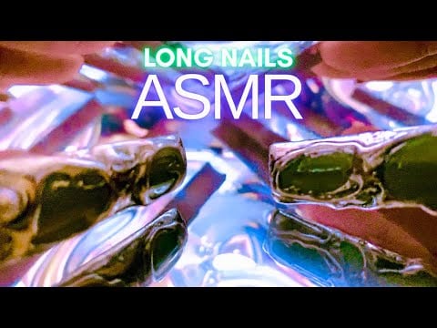 ASMR | Long Nail tapping tingles | BACKGROUND ASMR (for sleep, study, work, gaming) DARK SCREEN