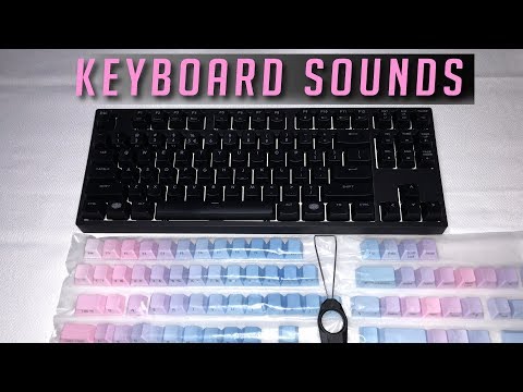 ASMR - Replacing Key Caps on Cherry MX Blue Keyboard (Clicky Plastic & Typing Sounds!)