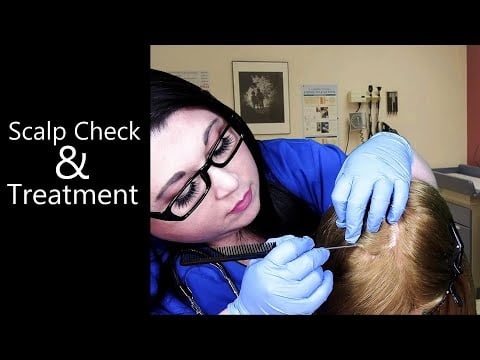 ASMR Doctor Scalp Check and Treatment (Gloves, Scratching, Scalp Massage, Personal Attention, Brush)