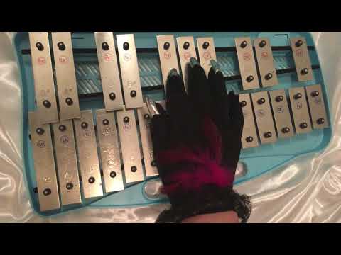 FANTASY GLOVES 👋  Gloves with Nails ツ TAPPING  on  Xylophone💕 [[ASMR]]