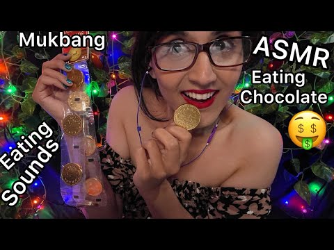 ASMR Eating Chocolate Mukbang (4k Eating Video) Eating Sounds (Eating Chocolate Dollar)🤑 😋