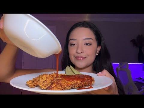 ASMR | Crispy chicken tenders + pickles! 🤤
