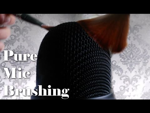 ASMR - PURE MIC BRUSHING ~ No Talking, Makeup Brushes on Blue Yeti for Relaxation & Sleep ~