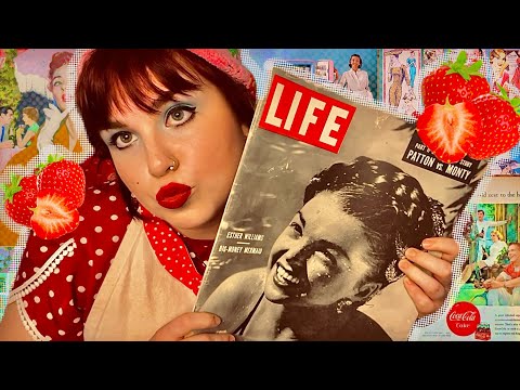 ASMR Autistic: 1950's Vintage Life Magazine 💄💋❤️ (neurodivergent friendly, whispering, tapping)