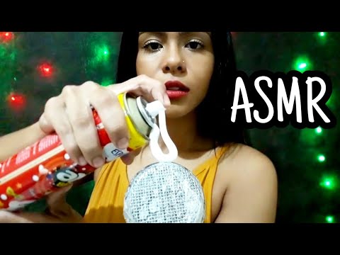 ASMR ESPUMA NO MICROFONE com PLÁSTICO BOLHA