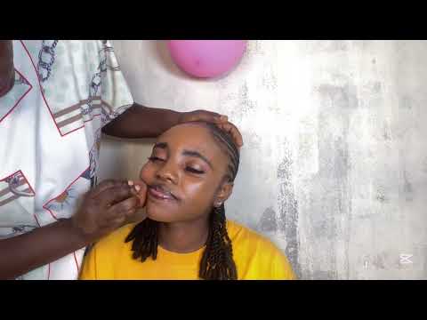Asmr my sister does my makeup fast and easy makeup application, intense with gum chewing