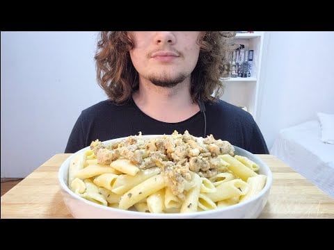 ASMR TAVADA TAVUK VE KREMALI MAKARNA MUKBANG 🍜 NO TALKING ASMR 💤