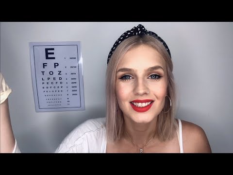 ASMR Eye Exam - Light Test, Eye Chart, Follow Finger (Soft Spoken)