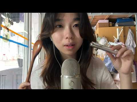 Wooden Spoon Tapping ♡ Mouth Sounds, Lip Gloss Pumping & Mic Brushing