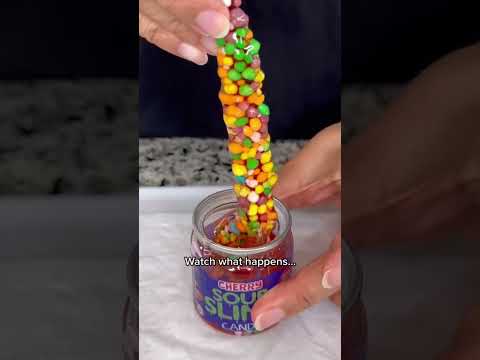 RAINBOW NERDS INSIDE SLIME CANDY #shorts #viral #mukbang