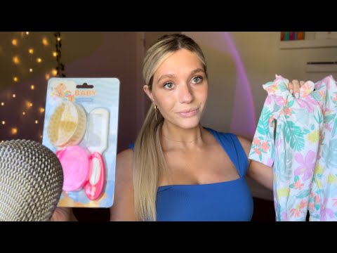 ASMR| Bumpdate and Show and Tell of Baby Items (Tracing, Over Explaining, Whispers)