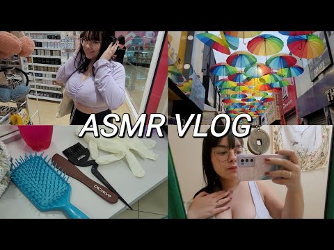 ASMR VLOG - ROTINA, SHOPPING, LIMPEZA, CURSO 💇🏻‍♀️🧖🏻‍♀️🍣🛍️