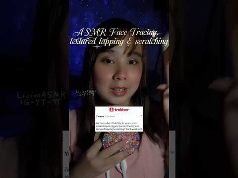 ASMR Visual Trigger Face Tracing & Textured Tapping & Scratching ✨💗 #asmr #tapping #facetracing