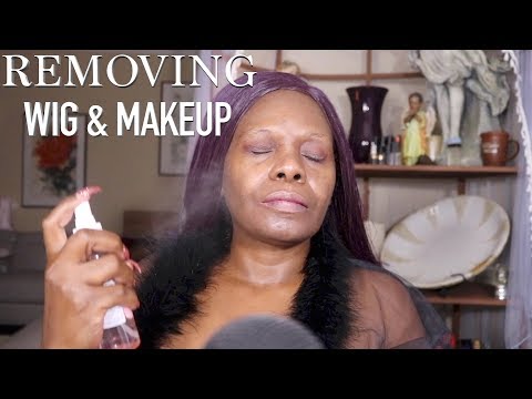 Removing Wig Makeup ASMR Night Time Routine