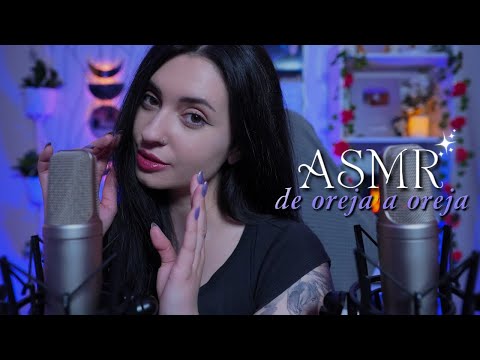 ASMR DE OREJA A OREJA muy cerca de los micros 🤍 Mouth Sounds, Caricias, Susurros [4K]