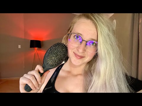 ASMR long tangly hair brushing  🥰👩‍🦳 #asmr #asmrhairbrushing 
