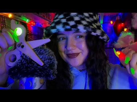 The BEST mouth sounds & visual ASMR triggers with GLOW nails — SUPER SATISFYING sounds for sleep! 
