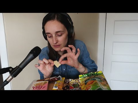 Eating Snacks From Thailand! Eat Some Snacks With Me ^_^ Whispered ASMR
