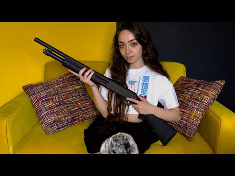 ASMR Intense H&R Pump Action 12 Gauge Shotgun w/ Whispering, Tapping, Gun Sounds For Deep Sleep