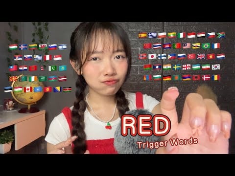 ASMR The Color ‘Red’ trigger words in 70 Different Languages (2 hours for sleep)