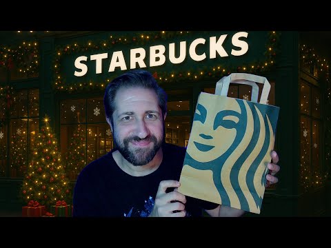 ASMR 🎧 | Probando los NUEVOS PRODUCTOS de NAVIDAD de STARBUCKS 🎅☕