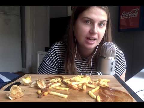 ASMR eating fries, drinking sounds & eating sounds (swedish)