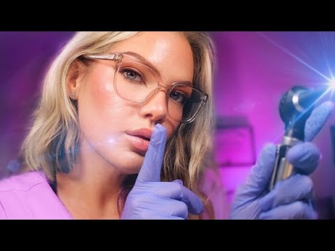 ASMR Otoscope Exam You Can Feel Beneath the Skin | Inaudible Up Close Ear to Ear Whispers, Binaural