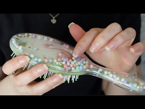 ASMR Whisper Tapping & Scratching Hair Equipment | Hair Brushes & Combs