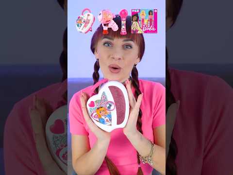 🩷 ASMR Emoji Pink Barbie Candy, Milk Mukbang  #mukbang #barbie