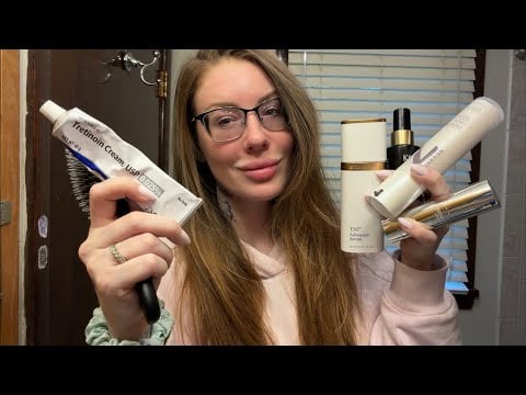 My ASMR Whispered Hair & Skincare Routine 