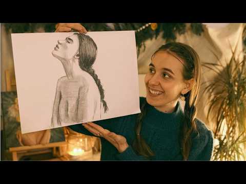 your french friend shares her art with you - soft spoken asmr