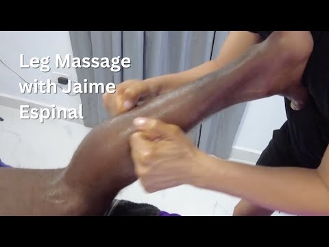 [ASMR] Leg Massage with Jaime Espinal | Relaxing Spa Technique | No Talking