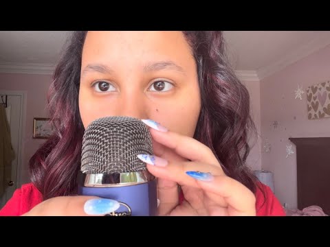 ASMR mic scratching + mouth sounds 🎤👄