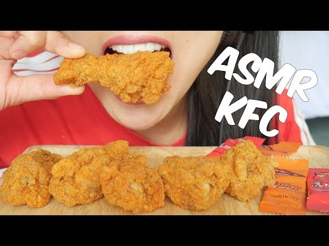 ASMR Sweet + Spicy KFC BEST FRIED CHICKEN (CRUNCHY EATING SOUNDS) NO TALKING | SAS-ASMR