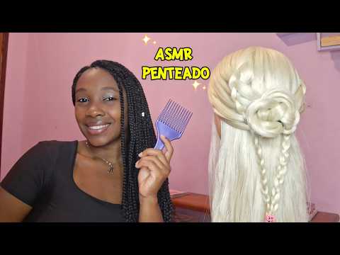 ASMR Penteado Coque Flor mais Satisfatório do Mundo ✨| Penteado Relaxante para Dormir 😴