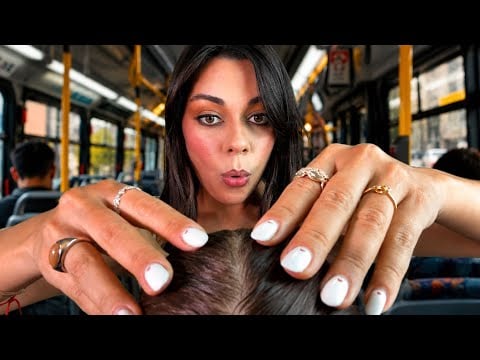 ASMR: Aquela Menina Mexe No Seu Couro Cabeludo No Ônibus 🥢😴