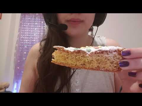 ASMR Eating a Slice of Cake for my Birthday Homemade Cake✨