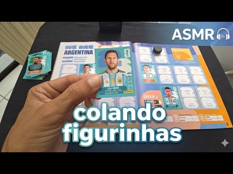ASMR COLANDO FIGURINHAS DO ÁLBUM DA COPA 2026 #4