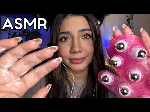 ASMR ESPAÑOL / MASAJES INTENSOS Y RÁPIDOS en TU CARITA + Atención personal PARA DORMIR