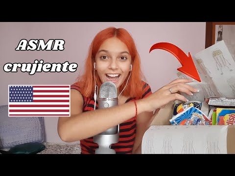 ASMR - PROBANDO DULCES DE ESTADOS UNIDOS! EATING SOUNDS + SUSURROS | SOFIWI