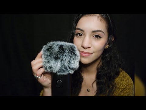 ASMR | Unintelligible Whisper ~ Fluffy Hair Sounds ~ Layered ~ Binaural