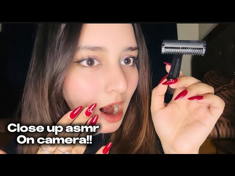 ASMR on Camera - FAST AND AGGRESSIVE🤯🫠 (spit paint, razor, hand movements, tapping)