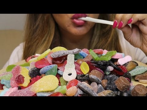 ASMR SWEDISH CANDY FEAST MUKBANG no talking CREMA ASMR #asmr #mukbang #candy #eatingsounds #feast