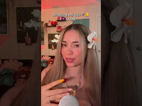 Brushing my hair 🪮 #asmr #asmrbrushing #asmryoutube #asmrtiktoks #asmrlive