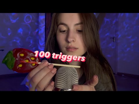 Asmr 100 triggers in 1 minute
